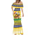 Saint Vincent And The Grenadines Christmas Mermaid Dress Santa Vincent Parrot With Coat Of Arms - Wonder Print Shop