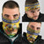 Saint Vincent And The Grenadines Christmas Neck Gaiter Santa Vincent Parrot With Coat Of Arms - Wonder Print Shop