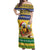 Saint Vincent And The Grenadines Christmas Off Shoulder Maxi Dress Santa Vincent Parrot With Coat Of Arms - Wonder Print Shop