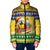 Saint Vincent And The Grenadines Christmas Padded Jacket Santa Vincent Parrot With Coat Of Arms - Wonder Print Shop