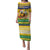 Saint Vincent And The Grenadines Christmas Puletasi Santa Vincent Parrot With Coat Of Arms - Wonder Print Shop