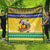 Saint Vincent And The Grenadines Christmas Quilt Santa Vincent Parrot With Coat Of Arms - Wonder Print Shop
