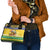 Saint Vincent And The Grenadines Christmas Shoulder Handbag Santa Vincent Parrot With Coat Of Arms - Wonder Print Shop