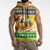 Saint Vincent And The Grenadines Christmas Sleeveless Zip Hoodie Santa Vincent Parrot With Coat Of Arms - Wonder Print Shop