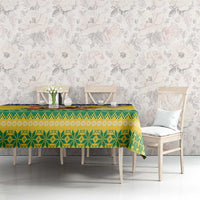 Saint Vincent And The Grenadines Christmas Tablecloth Santa Vincent Parrot With Coat Of Arms - Wonder Print Shop