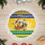 Saint Vincent And The Grenadines Christmas Tree Skirt Santa Vincent Parrot With Coat Of Arms - Wonder Print Shop