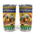 Saint Vincent And The Grenadines Christmas Tumbler Cup Santa Vincent Parrot With Coat Of Arms - Wonder Print Shop