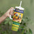 Saint Vincent And The Grenadines Christmas Tumbler With Handle Santa Vincent Parrot With Coat Of Arms - Wonder Print Shop