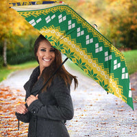 Saint Vincent And The Grenadines Christmas Umbrella Santa Vincent Parrot With Coat Of Arms - Wonder Print Shop