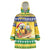 Saint Vincent And The Grenadines Christmas Wearable Blanket Hoodie Santa Vincent Parrot With Coat Of Arms - Wonder Print Shop