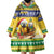 Saint Vincent And The Grenadines Christmas Wearable Blanket Hoodie Santa Vincent Parrot With Coat Of Arms - Wonder Print Shop