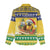 Saint Vincent And The Grenadines Christmas Women Casual Shirt Santa Vincent Parrot With Coat Of Arms - Wonder Print Shop