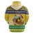 Saint Vincent And The Grenadines Christmas Zip Hoodie Santa Vincent Parrot With Coat Of Arms - Wonder Print Shop