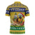 Saint Vincent And The Grenadines Christmas Zipper Polo Shirt Santa Vincent Parrot With Coat Of Arms - Wonder Print Shop