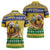 Saint Vincent And The Grenadines Christmas Zipper Polo Shirt Santa Vincent Parrot With Coat Of Arms - Wonder Print Shop