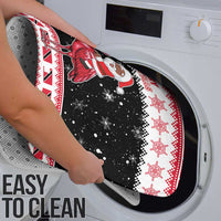 Trinidad And Tobago Christmas Bathroom Set Funny Santa Riding Scarlet Ibis - Wonder Print Shop