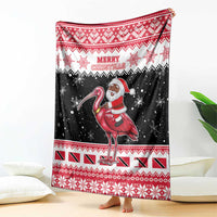 Trinidad And Tobago Christmas Blanket Funny Santa Riding Scarlet Ibis - Wonder Print Shop