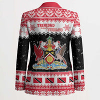 Trinidad And Tobago Christmas Blazer Funny Santa Riding Scarlet Ibis - Wonder Print Shop