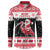 Trinidad And Tobago Christmas Button Sweatshirt Funny Santa Riding Scarlet Ibis - Wonder Print Shop