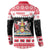 Trinidad And Tobago Christmas Button Sweatshirt Funny Santa Riding Scarlet Ibis - Wonder Print Shop