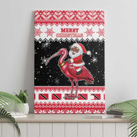 Trinidad And Tobago Christmas Canvas Wall Art Funny Santa Riding Scarlet Ibis - Wonder Print Shop