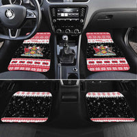 Trinidad And Tobago Christmas Car Mats Funny Santa Riding Scarlet Ibis - Wonder Print Shop