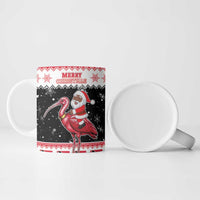 Trinidad And Tobago Christmas Ceramic Mug Funny Santa Riding Scarlet Ibis - Wonder Print Shop
