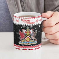 Trinidad And Tobago Christmas Ceramic Mug Funny Santa Riding Scarlet Ibis - Wonder Print Shop