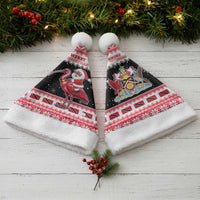 Trinidad And Tobago Christmas Santa Hat Funny Santa Riding Scarlet Ibis - Wonder Print Shop