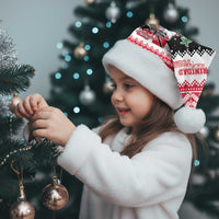 Trinidad And Tobago Christmas Santa Hat Funny Santa Riding Scarlet Ibis - Wonder Print Shop