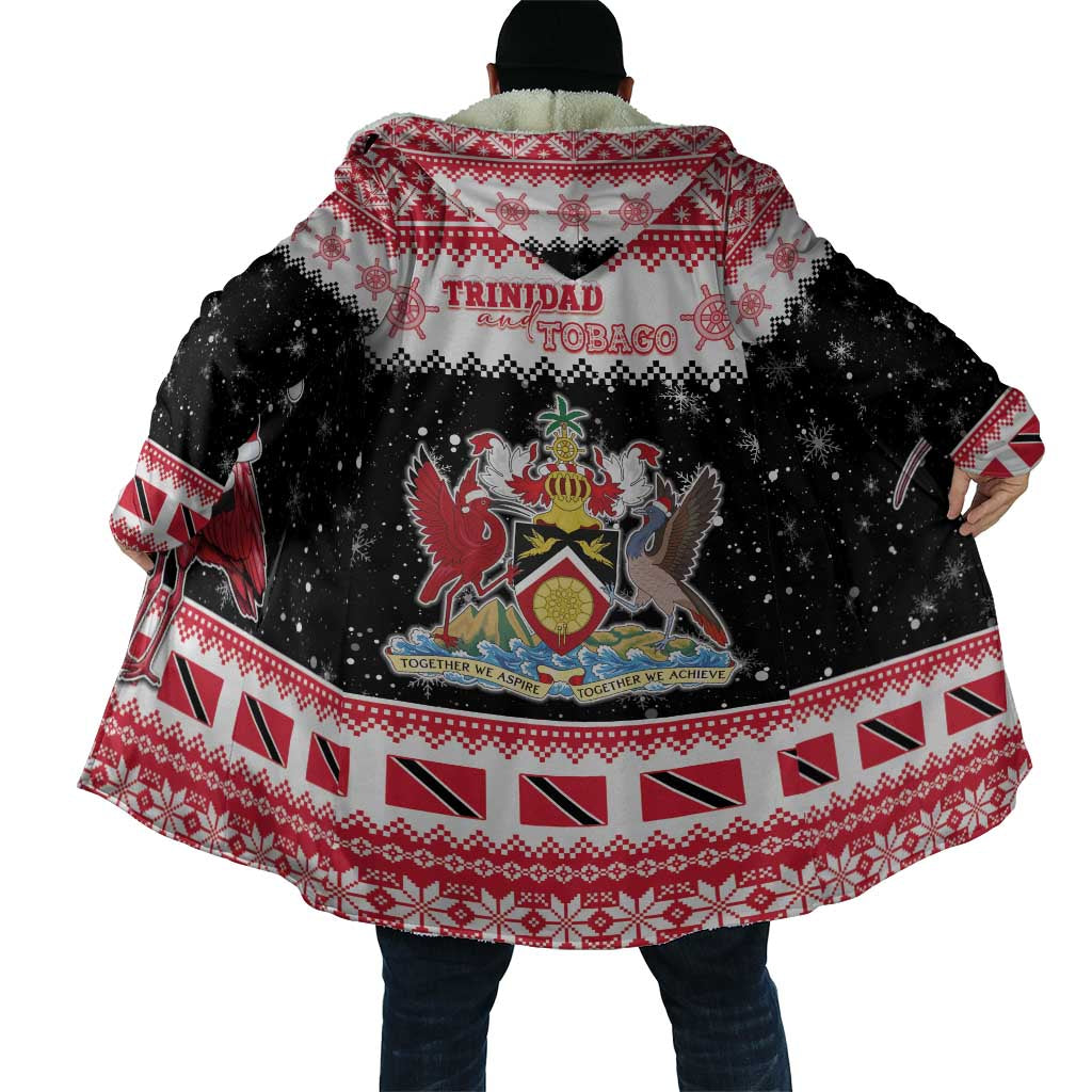 Trinidad And Tobago Christmas Cloak Funny Santa Riding Scarlet Ibis - Wonder Print Shop