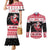 Trinidad And Tobago Christmas Couples Matching Mermaid Dress and Long Sleeve Button Shirt Funny Santa Riding Scarlet Ibis - Wonder Print Shop