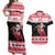 Trinidad And Tobago Christmas Couples Matching Off Shoulder Maxi Dress and Hawaiian Shirt Funny Santa Riding Scarlet Ibis - Wonder Print Shop