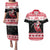 Trinidad And Tobago Christmas Couples Matching Puletasi and Hawaiian Shirt Funny Santa Riding Scarlet Ibis - Wonder Print Shop