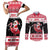 Trinidad And Tobago Christmas Couples Matching Short Sleeve Bodycon Dress and Long Sleeve Button Shirt Funny Santa Riding Scarlet Ibis - Wonder Print Shop