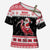 Trinidad And Tobago Christmas Cross Shoulder Shirt Funny Santa Riding Scarlet Ibis - Wonder Print Shop