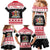 Trinidad And Tobago Christmas Family Matching Mermaid Dress and Hawaiian Shirt Funny Santa Riding Scarlet Ibis - Wonder Print Shop