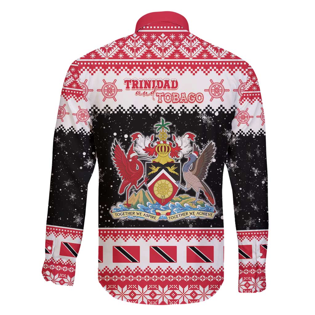 Trinidad And Tobago Christmas Family Matching Off Shoulder Short Dress and Hawaiian Shirt Funny Santa Riding Scarlet Ibis - Wonder Print Shop