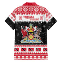 Trinidad And Tobago Christmas Family Matching Short Sleeve Bodycon Dress and Hawaiian Shirt Funny Santa Riding Scarlet Ibis - Wonder Print Shop
