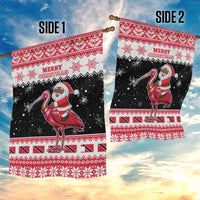 Trinidad And Tobago Christmas Garden Flag Funny Santa Riding Scarlet Ibis - Wonder Print Shop
