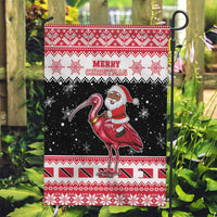 Trinidad And Tobago Christmas Garden Flag Funny Santa Riding Scarlet Ibis - Wonder Print Shop
