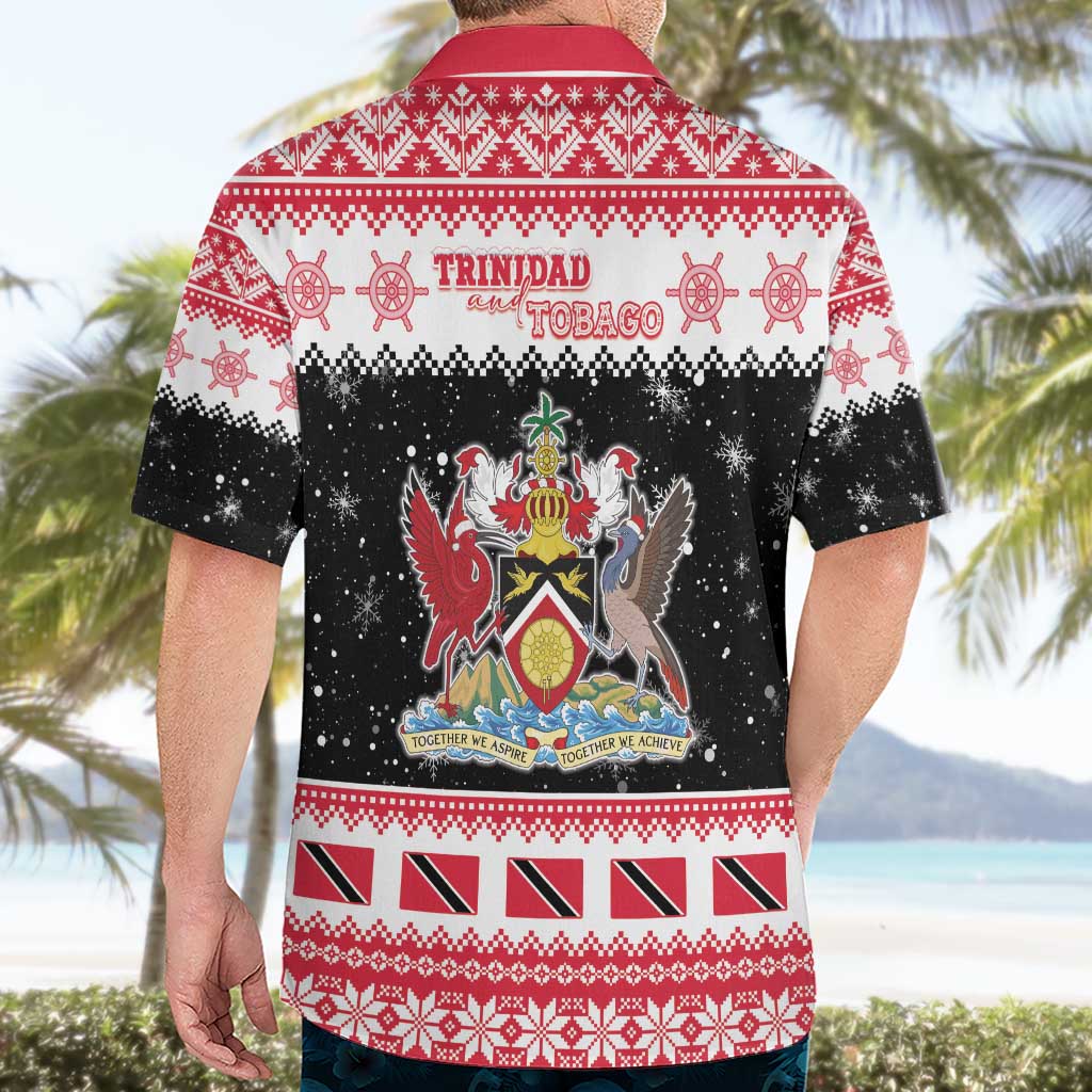 Trinidad And Tobago Christmas Hawaiian Shirt Funny Santa Riding Scarlet Ibis - Wonder Print Shop