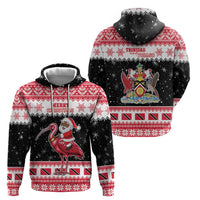 Trinidad And Tobago Christmas Hoodie Funny Santa Riding Scarlet Ibis - Wonder Print Shop