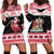 Trinidad And Tobago Christmas Hoodie Dress Funny Santa Riding Scarlet Ibis - Wonder Print Shop