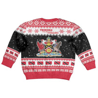 Trinidad And Tobago Christmas Kid Ugly Christmas Sweater Funny Santa Riding Scarlet Ibis - Wonder Print Shop