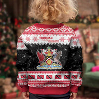 Trinidad And Tobago Christmas Kid Ugly Christmas Sweater Funny Santa Riding Scarlet Ibis - Wonder Print Shop