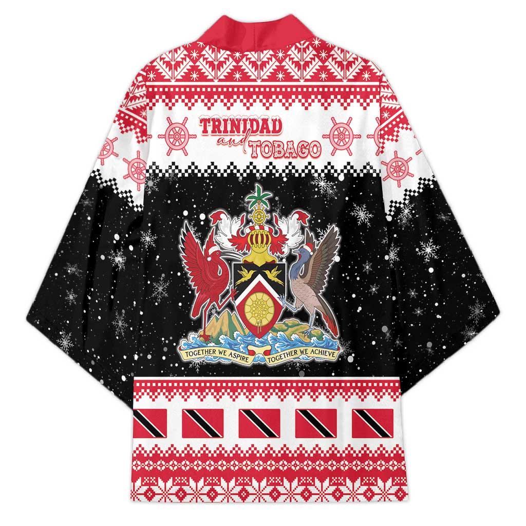 Trinidad And Tobago Christmas Kimono Funny Santa Riding Scarlet Ibis - Wonder Print Shop