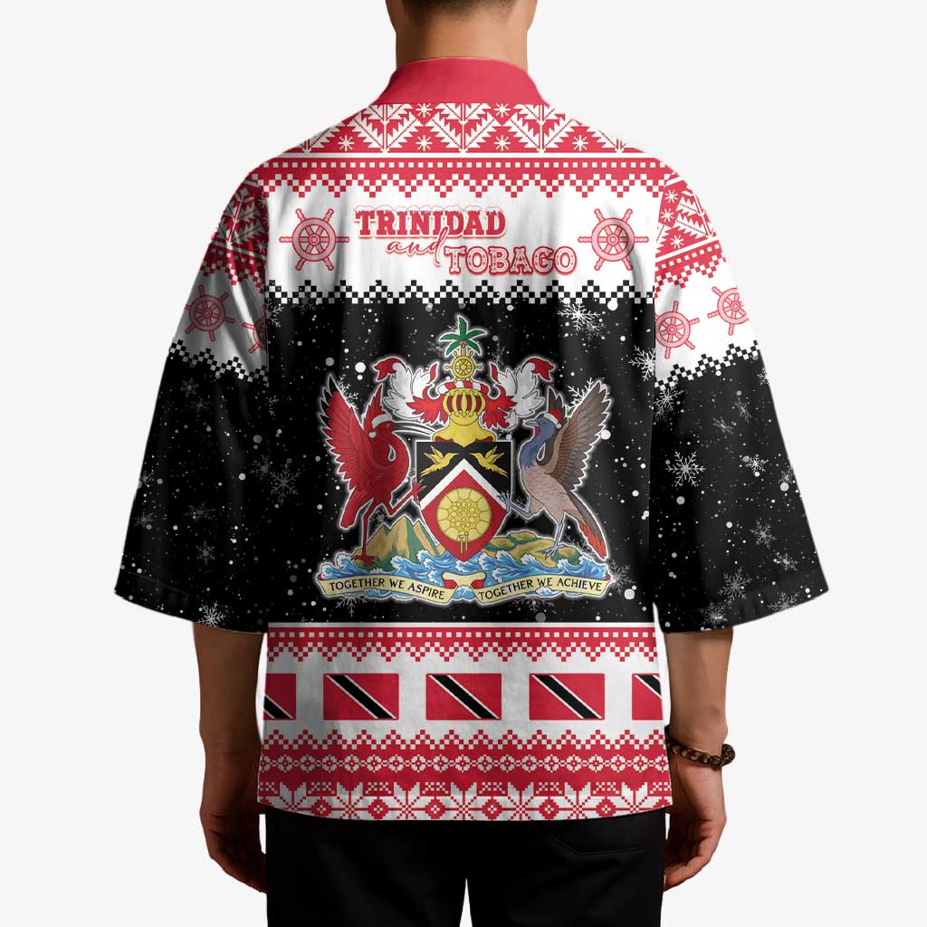 Trinidad And Tobago Christmas Kimono Funny Santa Riding Scarlet Ibis - Wonder Print Shop
