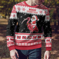 Trinidad And Tobago Christmas Ugly Christmas Sweater Funny Santa Riding Scarlet Ibis - Wonder Print Shop