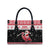 Trinidad And Tobago Christmas Leather Bag Funny Santa Riding Scarlet Ibis - Wonder Print Shop